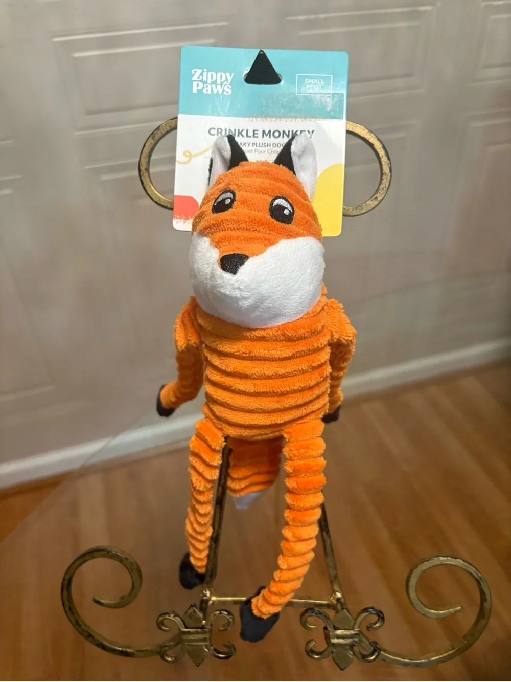 Brand New ZippyPaws Squeaky Plush Dog Toy  Crinkle Fox 12”